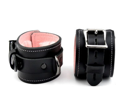 BDSM Online Products | Premium Padded Wrist Cuffs - Blush Pink