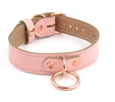 Mercy Industries | Blush Pink Leather Aurum Collar with Ring