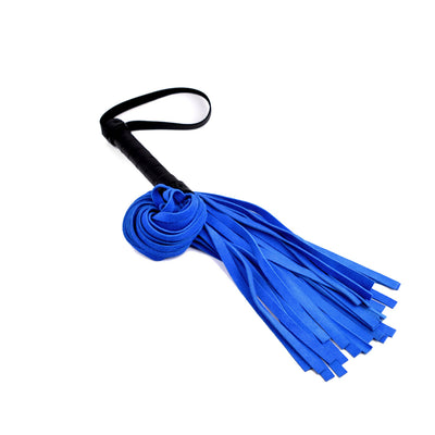 BDSM Whip | Deluxe Leather Flogger - Blue