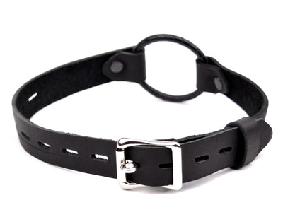 Single strap ring gag - black ring | Mercy Industries