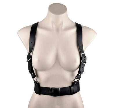 Mercy Industries | Black Leather Cross Back Harness