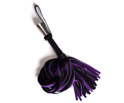 Buy Floggers Online | Premium Leather Flogger - Purple & Black