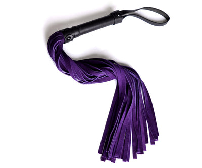 Deluxe Leather Flogger - Purple | Online BDSM Store